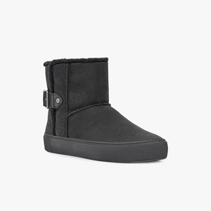 Ugg Aika Leather Women Sneakers Black (8561BYWLE)